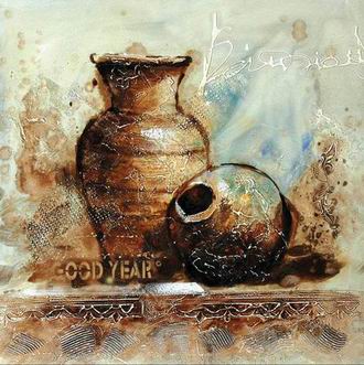 Textured Utensils oil painting